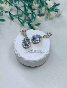 Natural Aquamarine S925 Sterling Silver Dangler Earrings