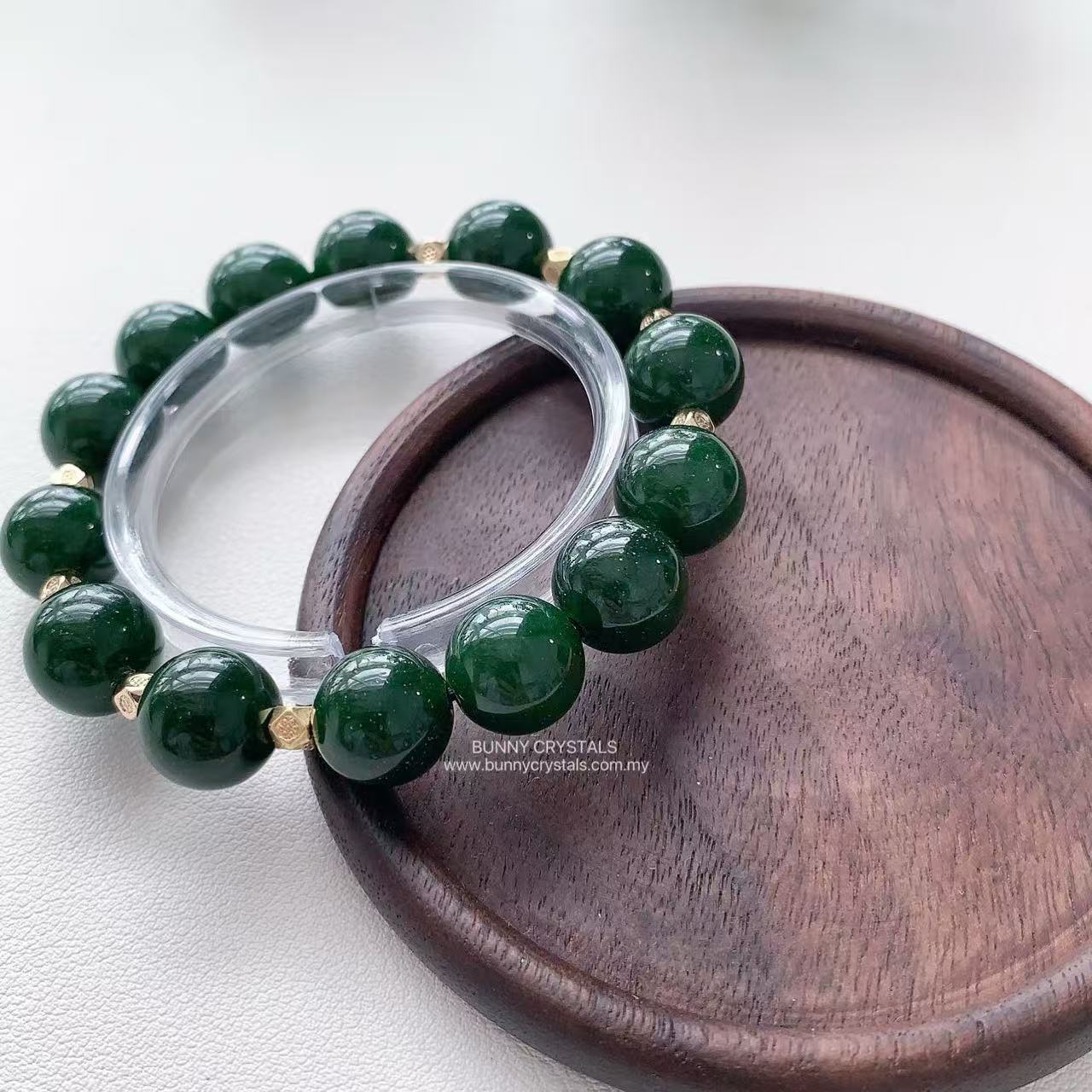 Natural Nephrite Jade Beads Bracelet - Image 5