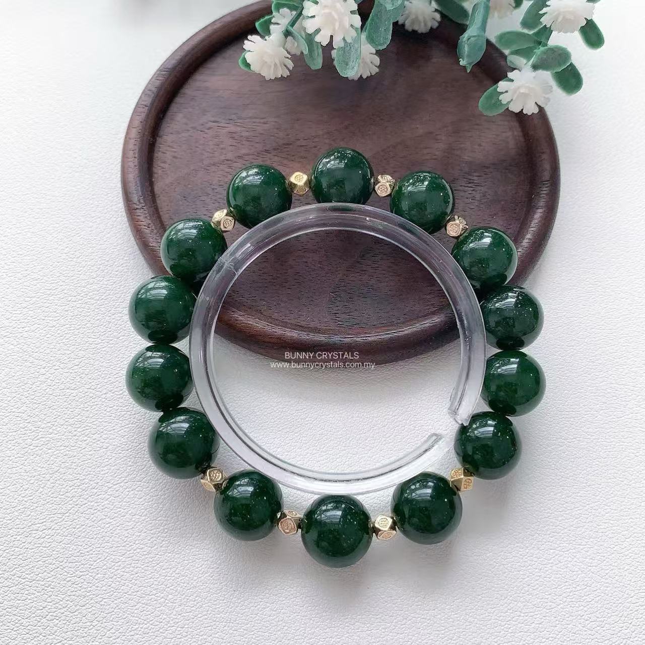 Natural Nephrite Jade Beads Bracelet - Image 6