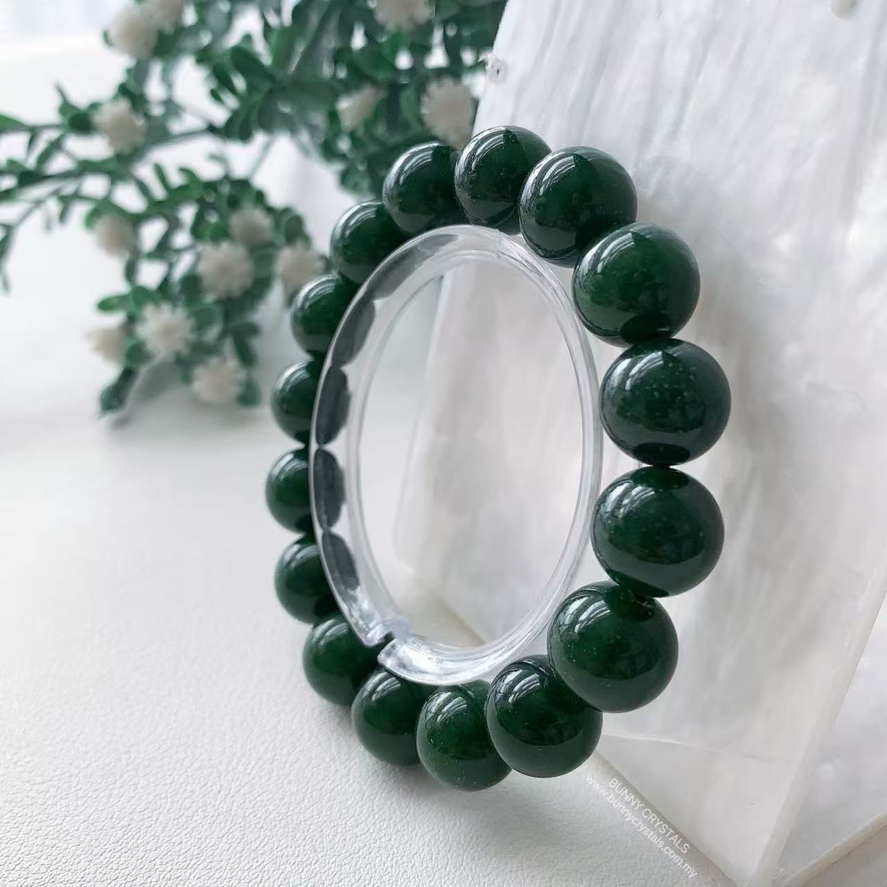 Natural Nephrite Jade Beads Bracelet - Image 11