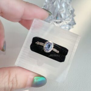 Natural Rare Tanzanite Hue Sapphire Gemstone in S925 Sterling Silver Adjustable Ring