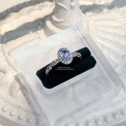 Natural Rare Tanzanite Hue Sapphire Gemstone in S925 Sterling Silver Adjustable Ring - Image 5