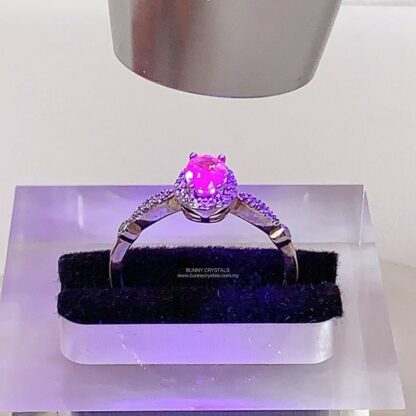 Natural Rare Tanzanite Hue Sapphire Gemstone in S925 Sterling Silver Adjustable Ring - Image 8