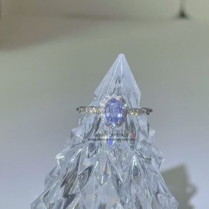 Natural Rare Tanzanite Hue Sapphire Gemstone in S925 Sterling Silver Adjustable Ring - Image 4