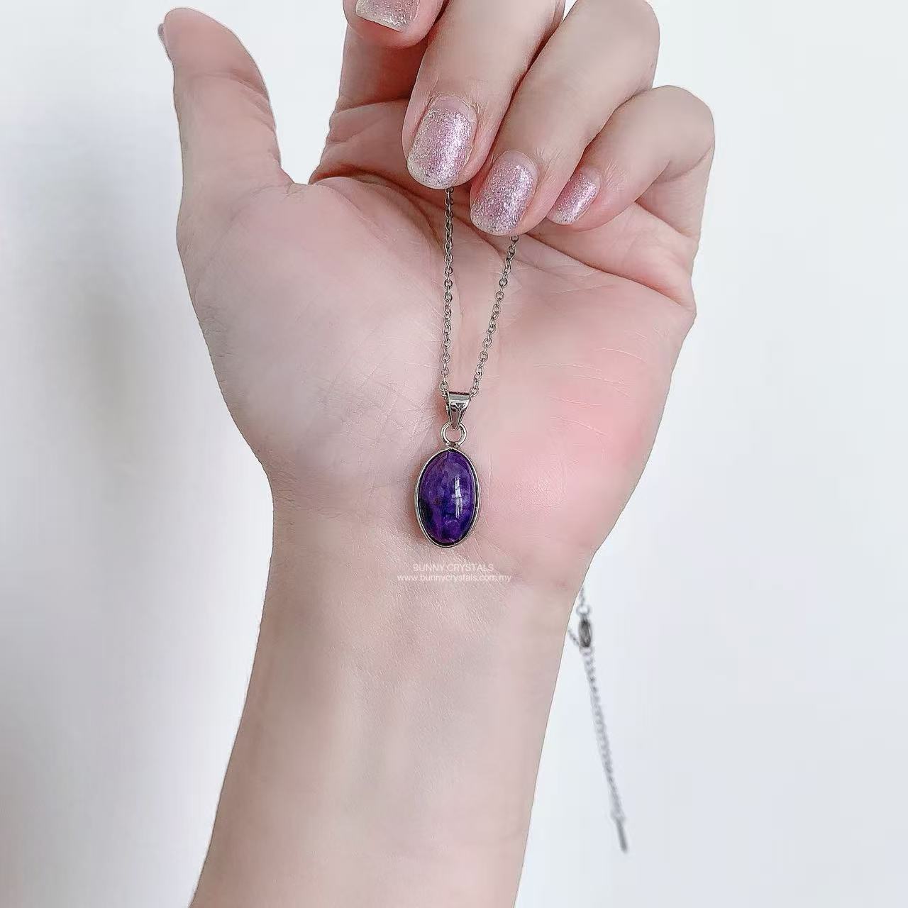 Purple Dream Natural Charoite s925 Sterling Silver Pendant - Image 6