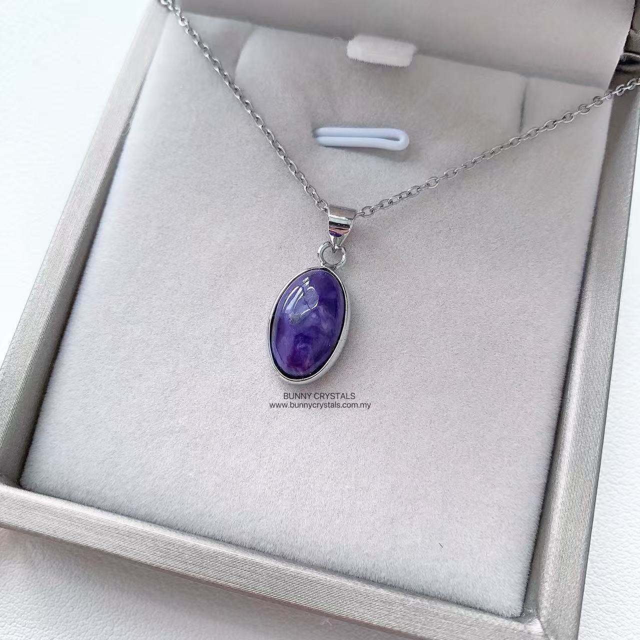 Purple Dream Natural Charoite s925 Sterling Silver Pendant - Image 7