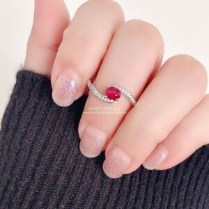 Natural Ruby Elegant Swirl Design