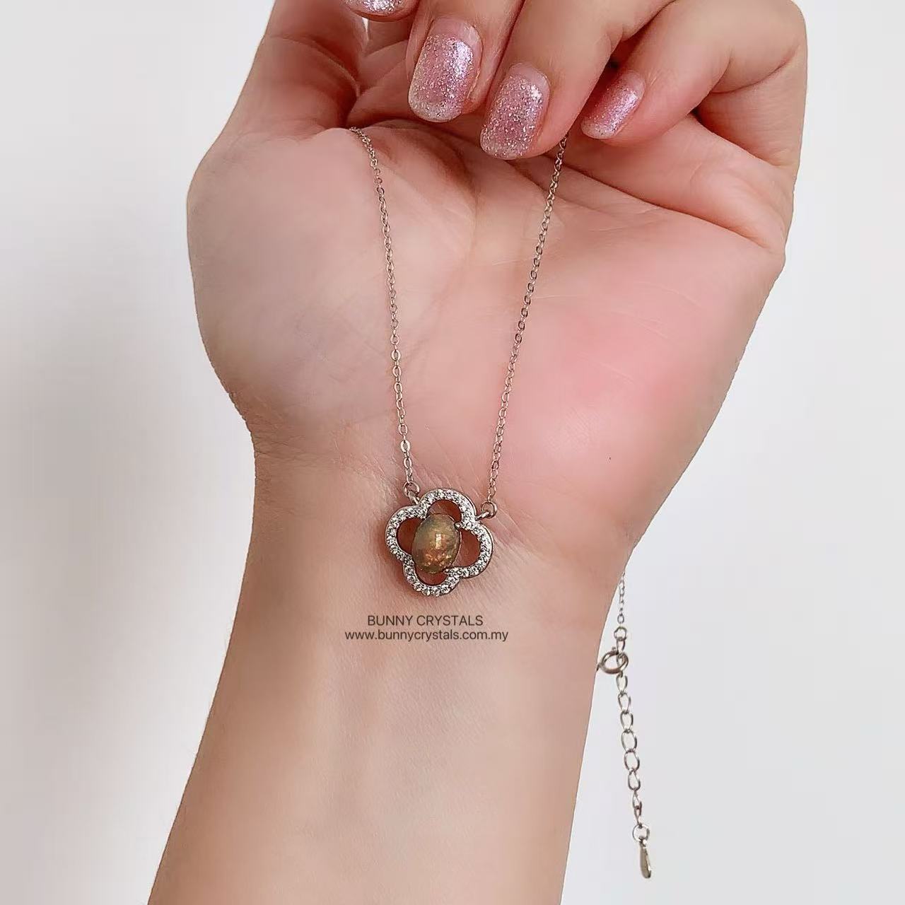 Natural Aurora Fire Opal Necklace - Image 2