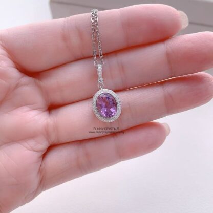 Minimalist Natural Amethyst Pendant - Image 3