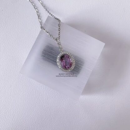Minimalist Natural Amethyst Pendant - Image 6