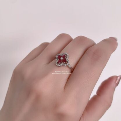 Carmen FC Ruby in Sterling Silver Ring - Image 4