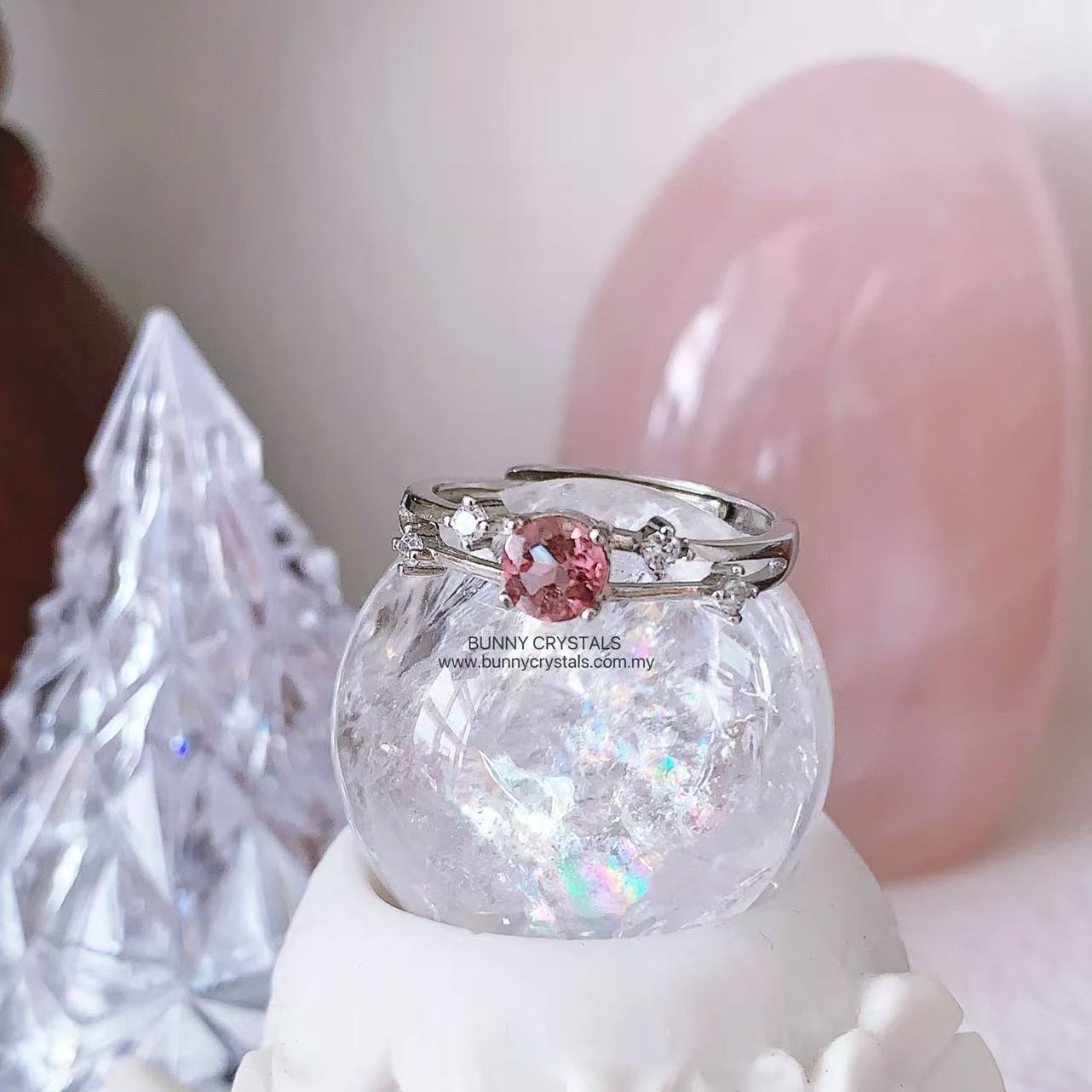 The Elegant Natural Pink Topaz Ring - Image 6