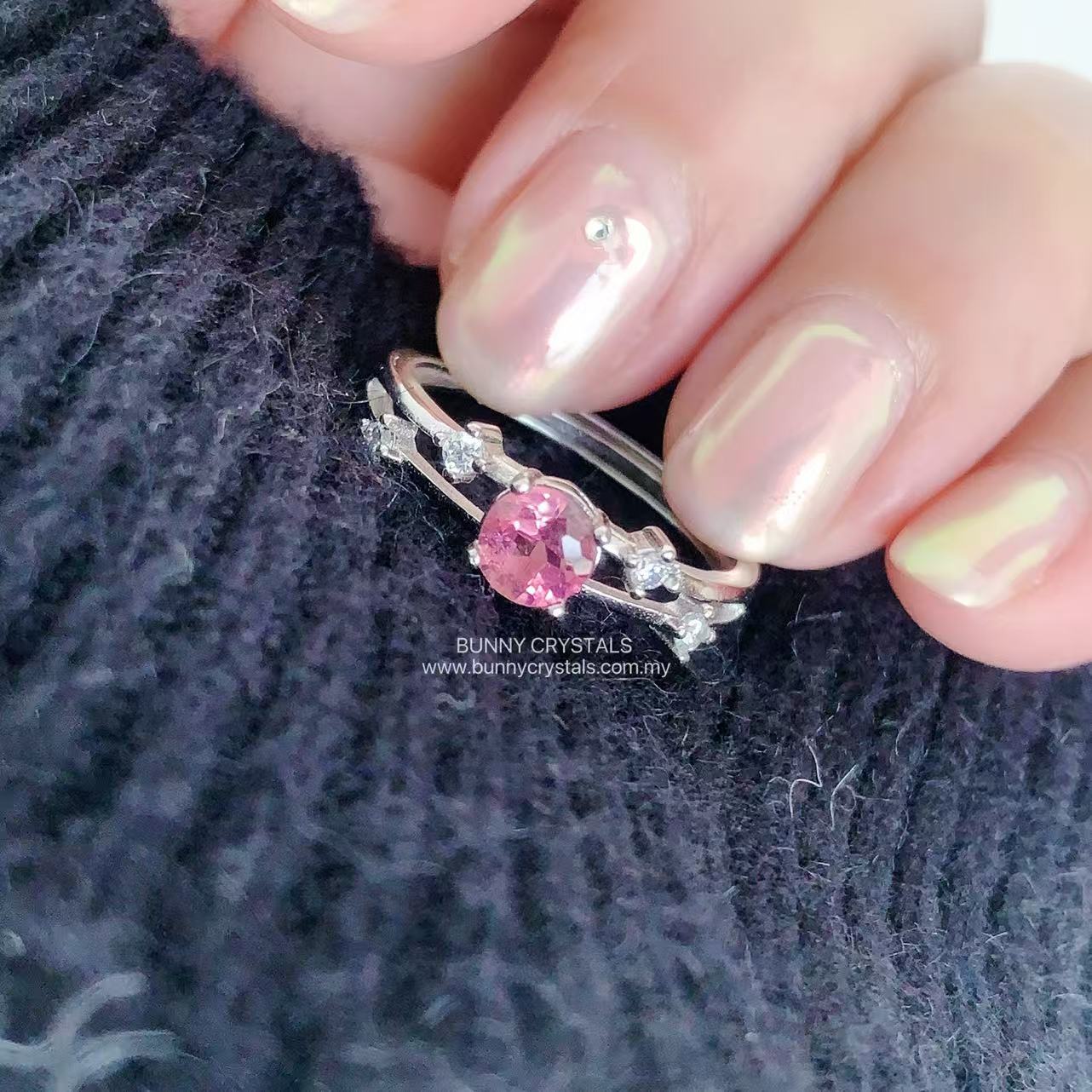 The Elegant Natural Pink Topaz Ring - Image 10
