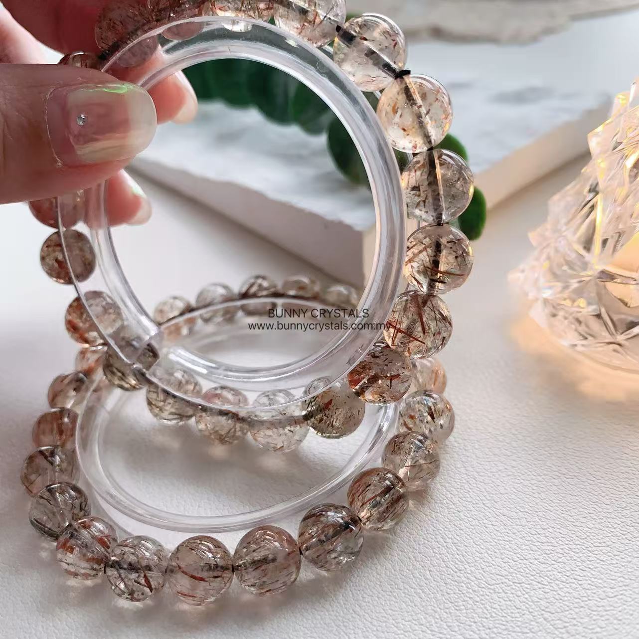 Black Golden Super Seven Crystal Bracelet - Image 9