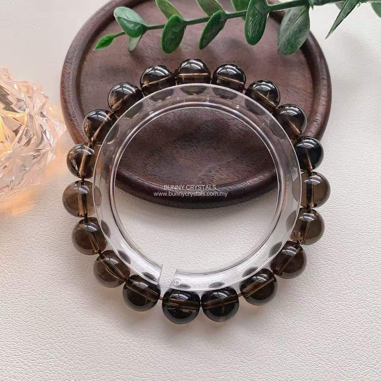 Natural Smoky Quartz Beaded Bracelet - Image 5