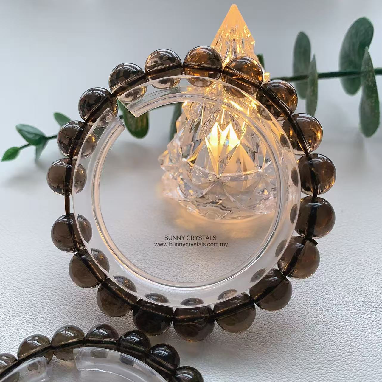 Natural Smoky Quartz Beaded Bracelet - Image 6