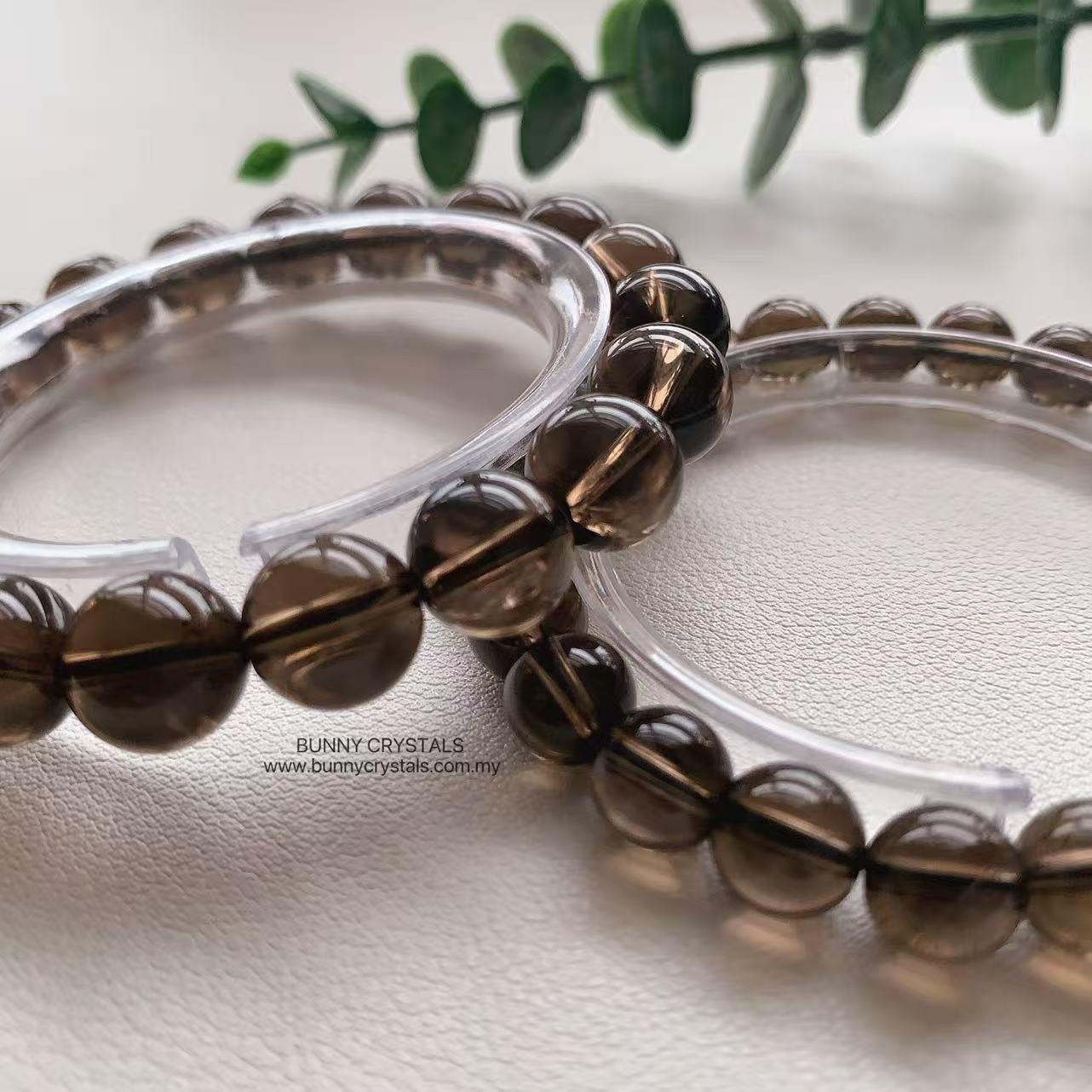 Natural Smoky Quartz Beaded Bracelet - Image 7