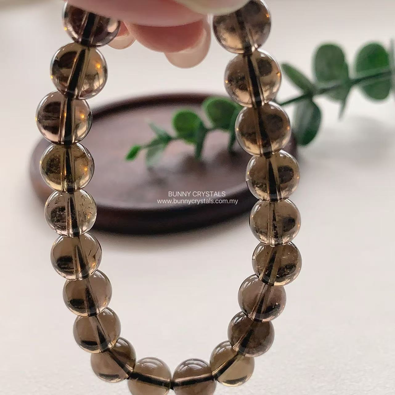 Natural Smoky Quartz Beaded Bracelet - Image 8