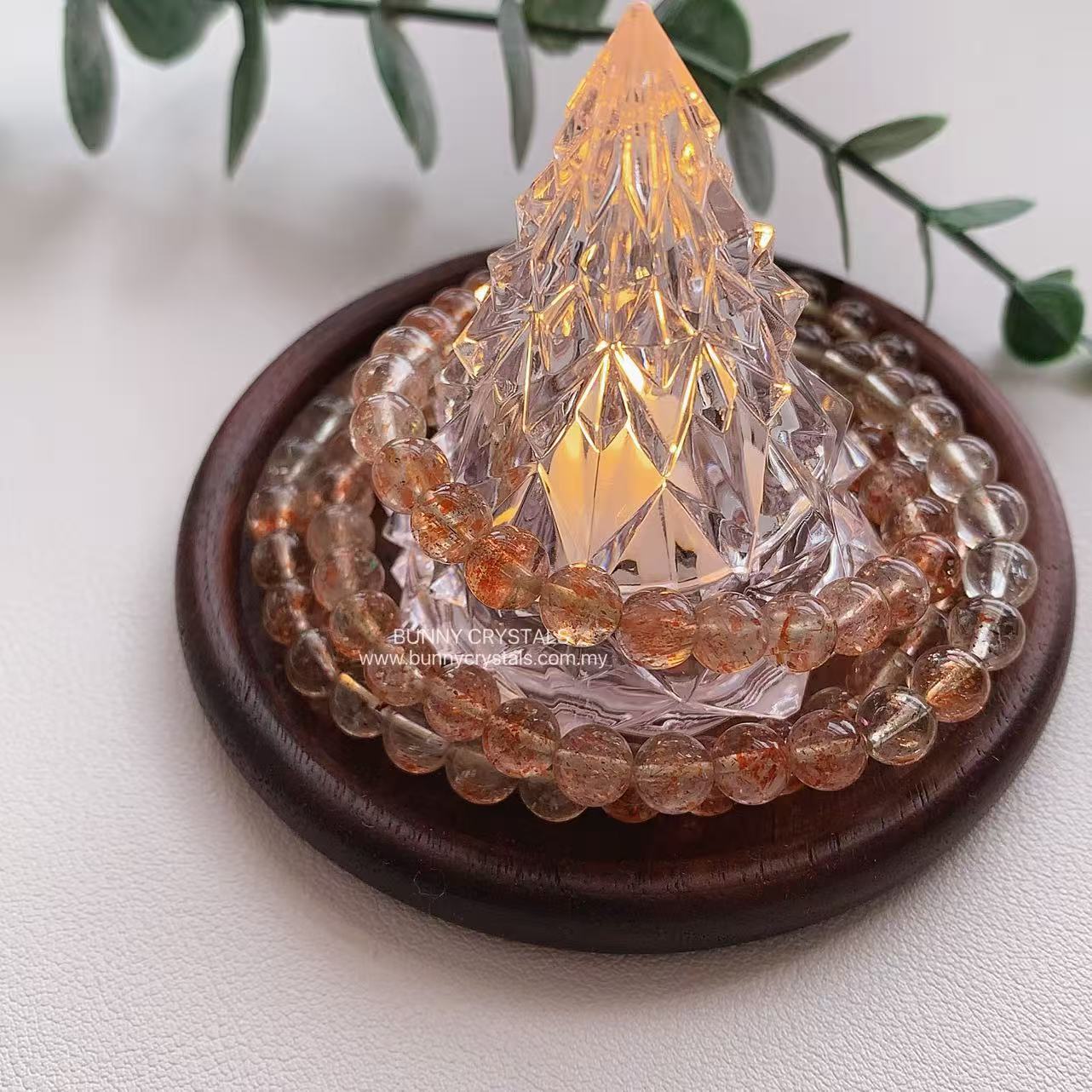 High-Grade Natural Arusha Sunstone Bead Wrap Bracelet - Image 2