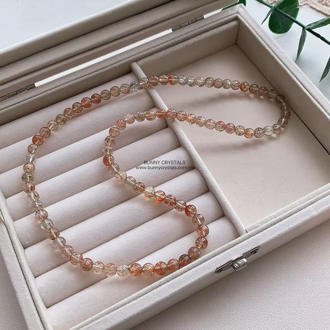 High-Grade Natural Arusha Sunstone Bead Wrap Bracelet - Image 4