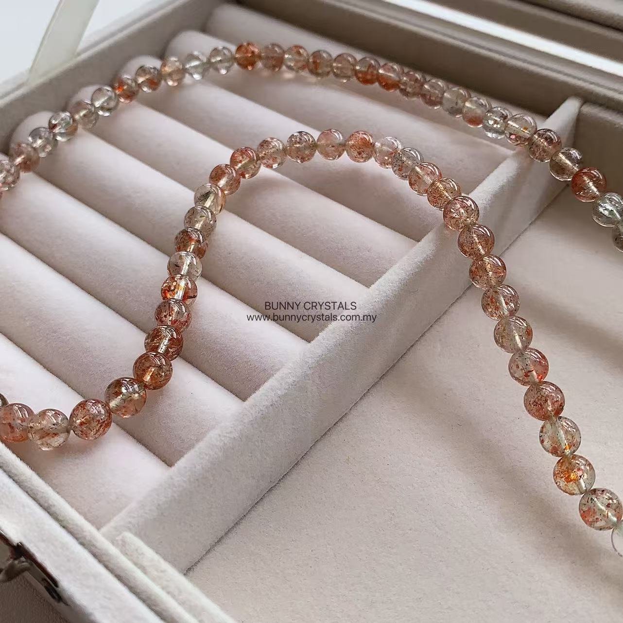 High-Grade Natural Arusha Sunstone Bead Wrap Bracelet