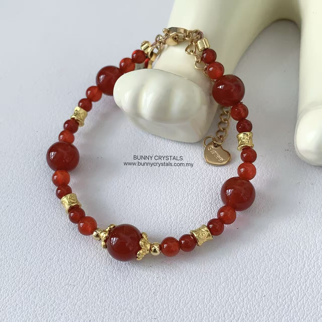 Red Chalcedony Handmade Bracelet - Image 3