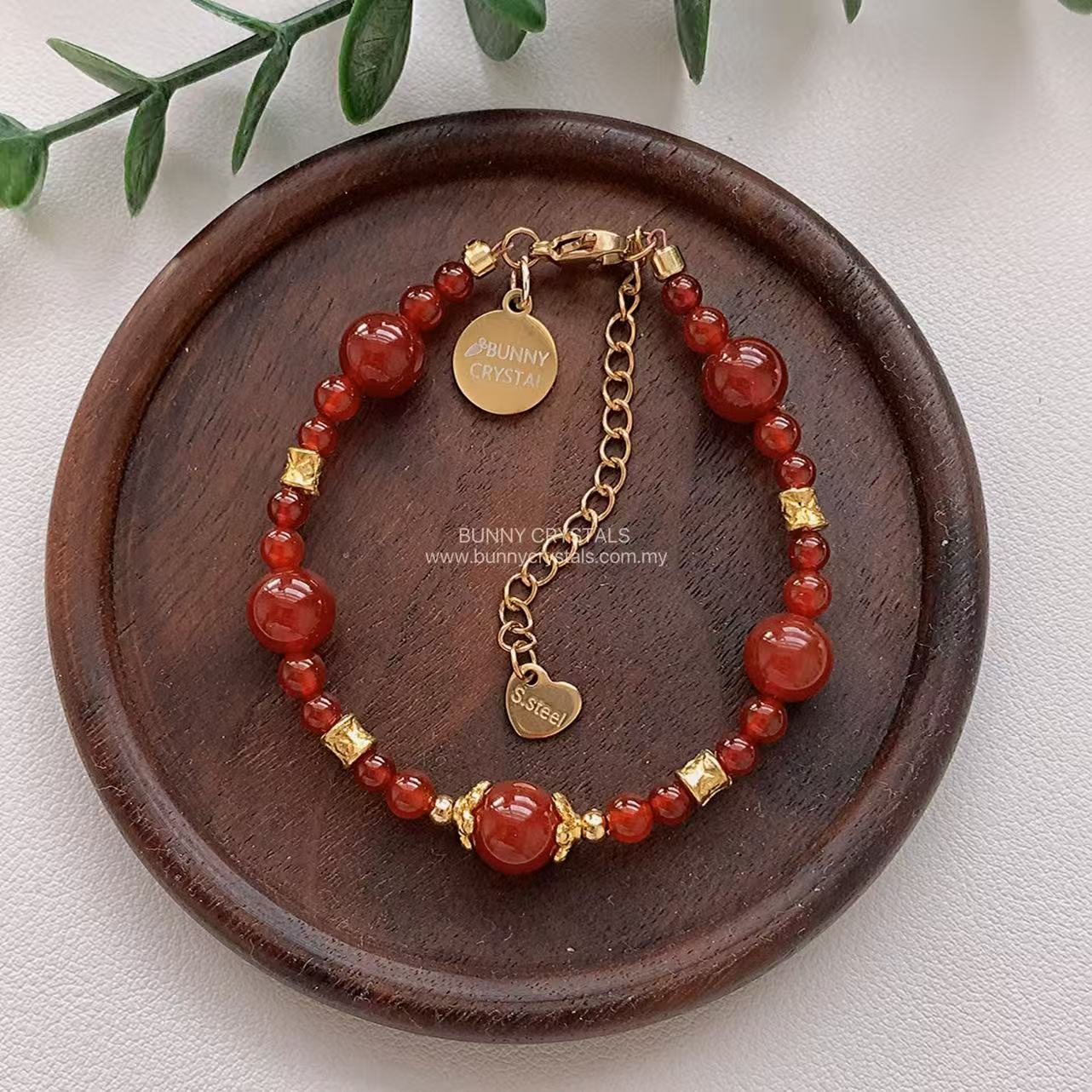 Red Chalcedony Handmade Bracelet - Image 4