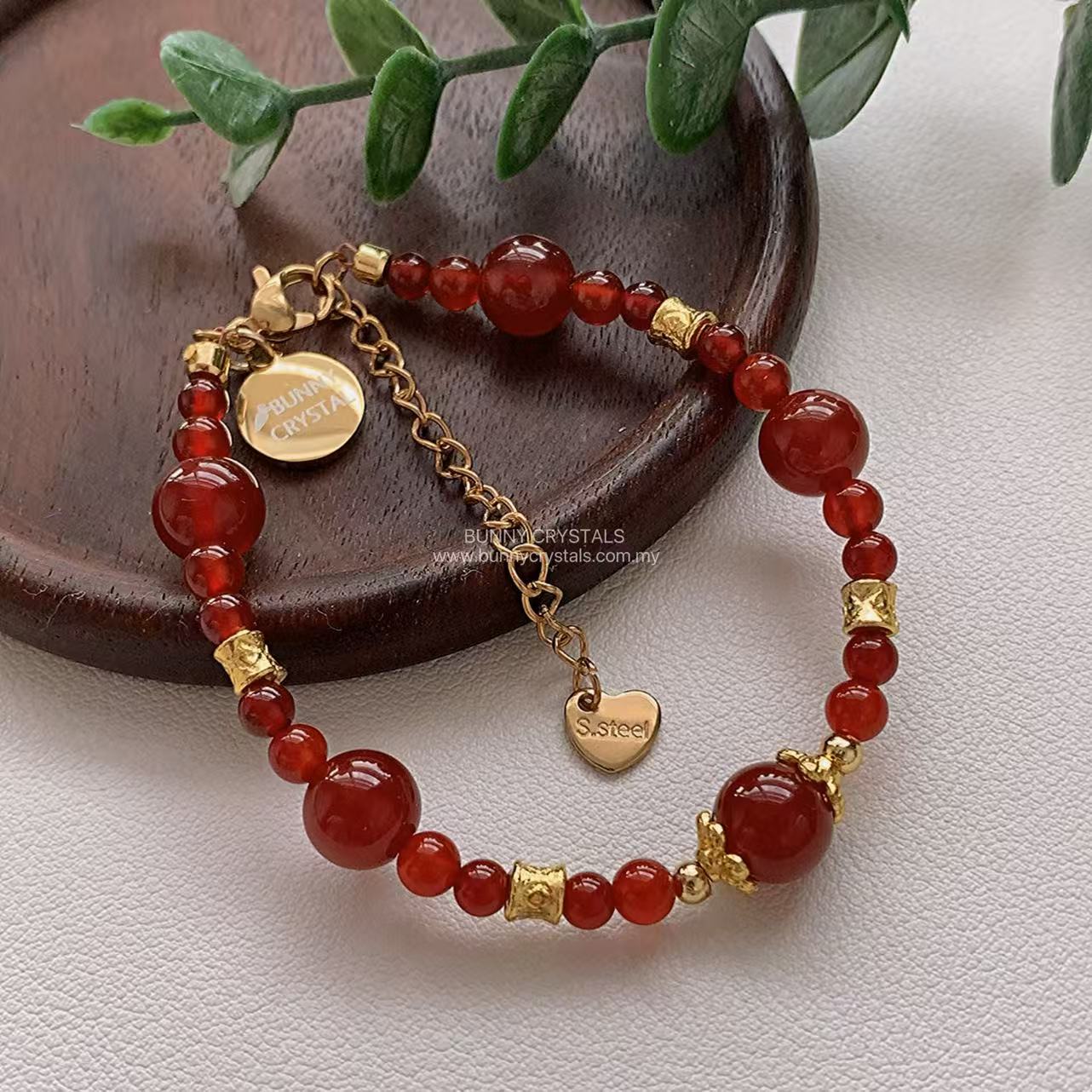 Red Chalcedony Handmade Bracelet - Image 6