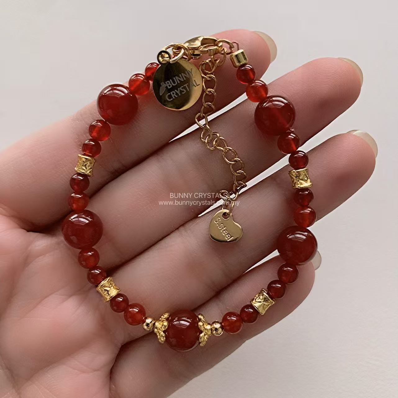 Red Chalcedony Handmade Bracelet