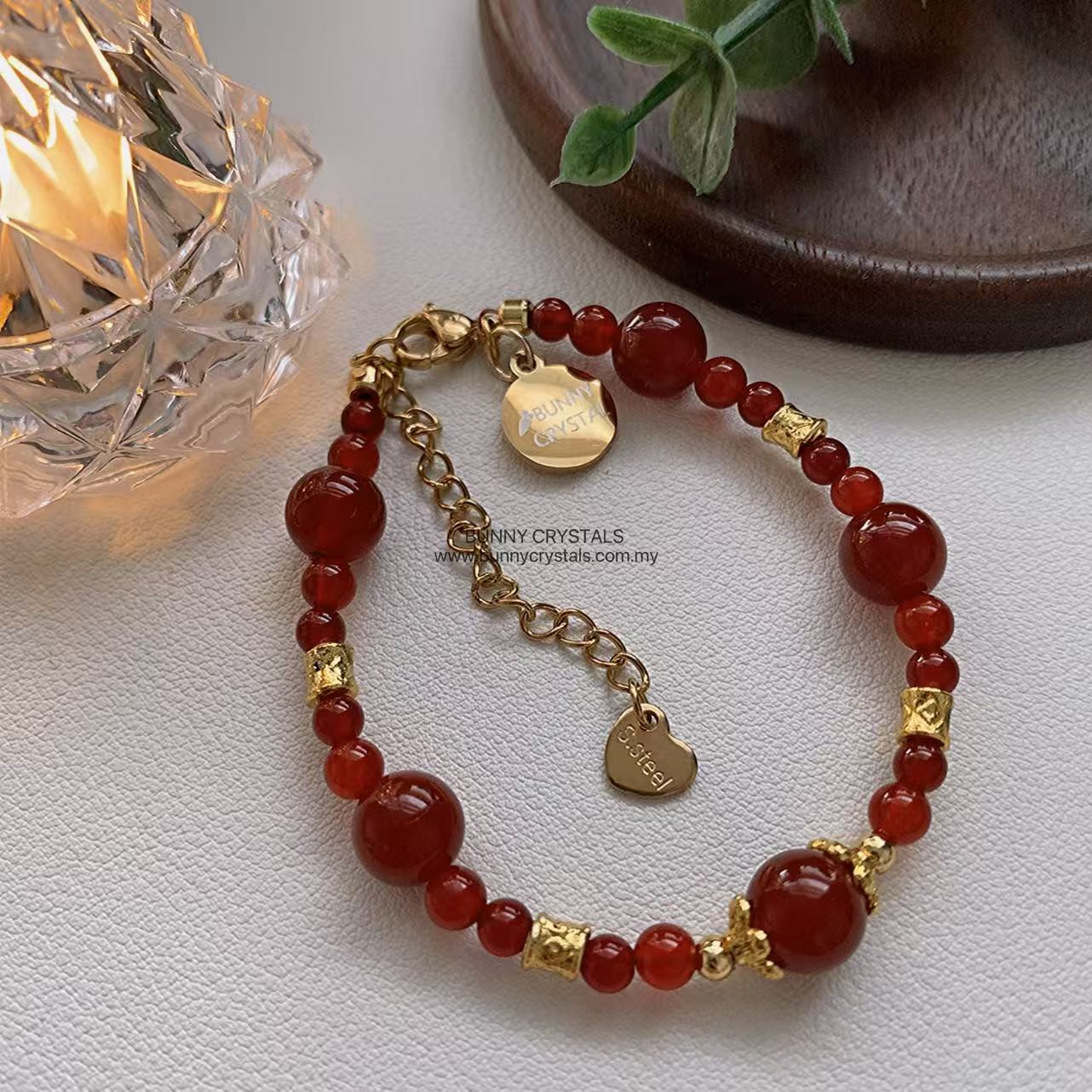 Red Chalcedony Handmade Bracelet - Image 9