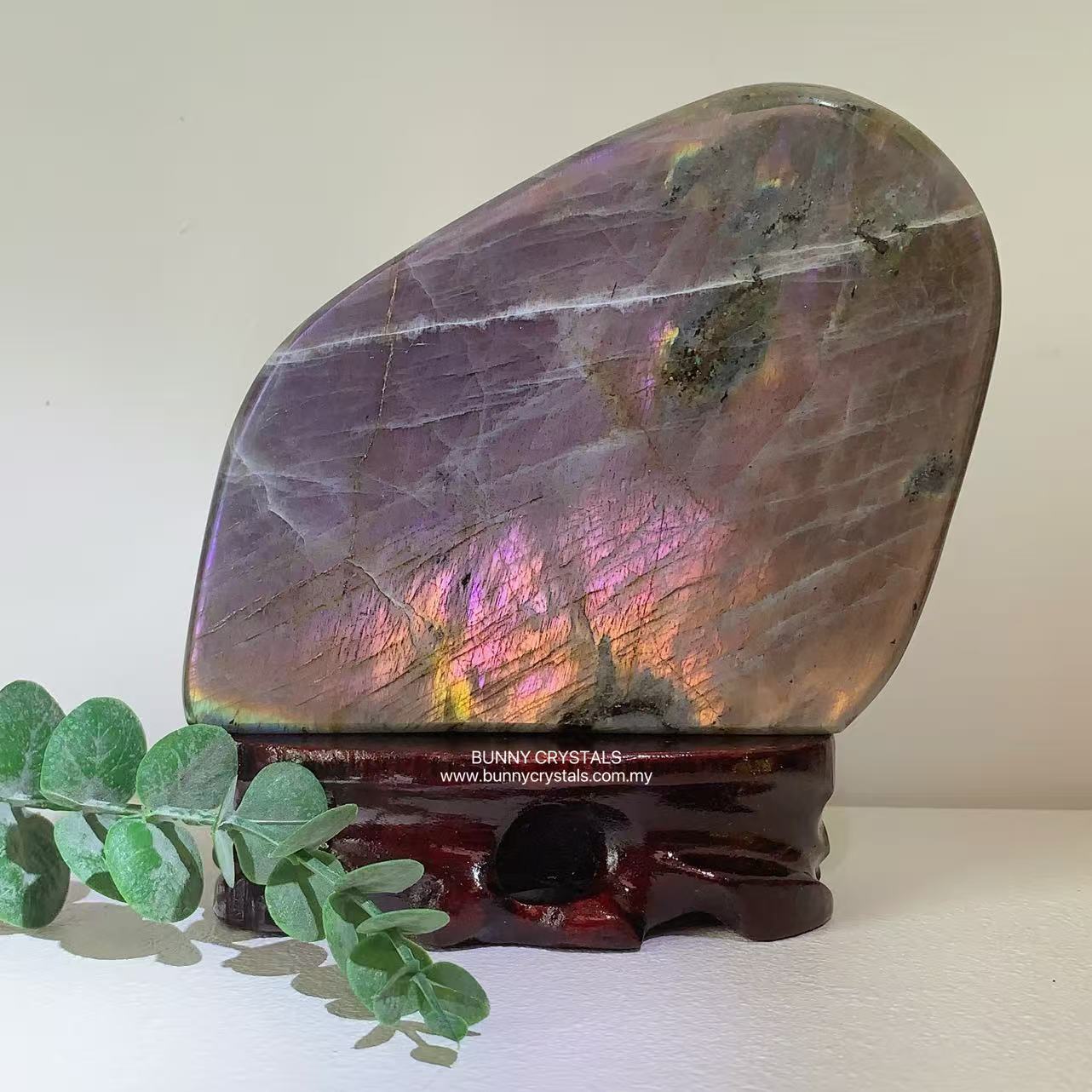 Natural Purple-Pink Labradorite Stone