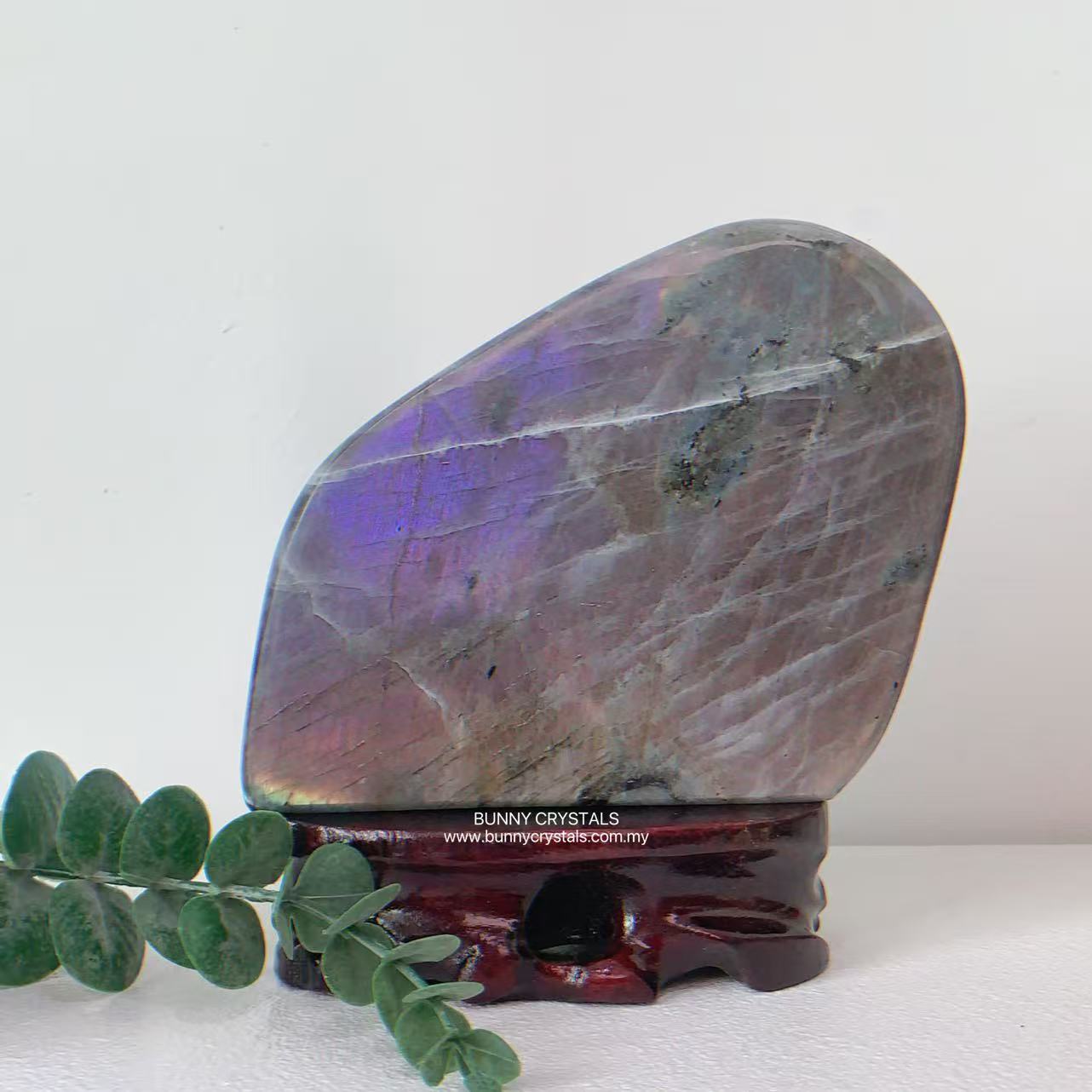 Natural Purple-Pink Labradorite Stone - Image 4