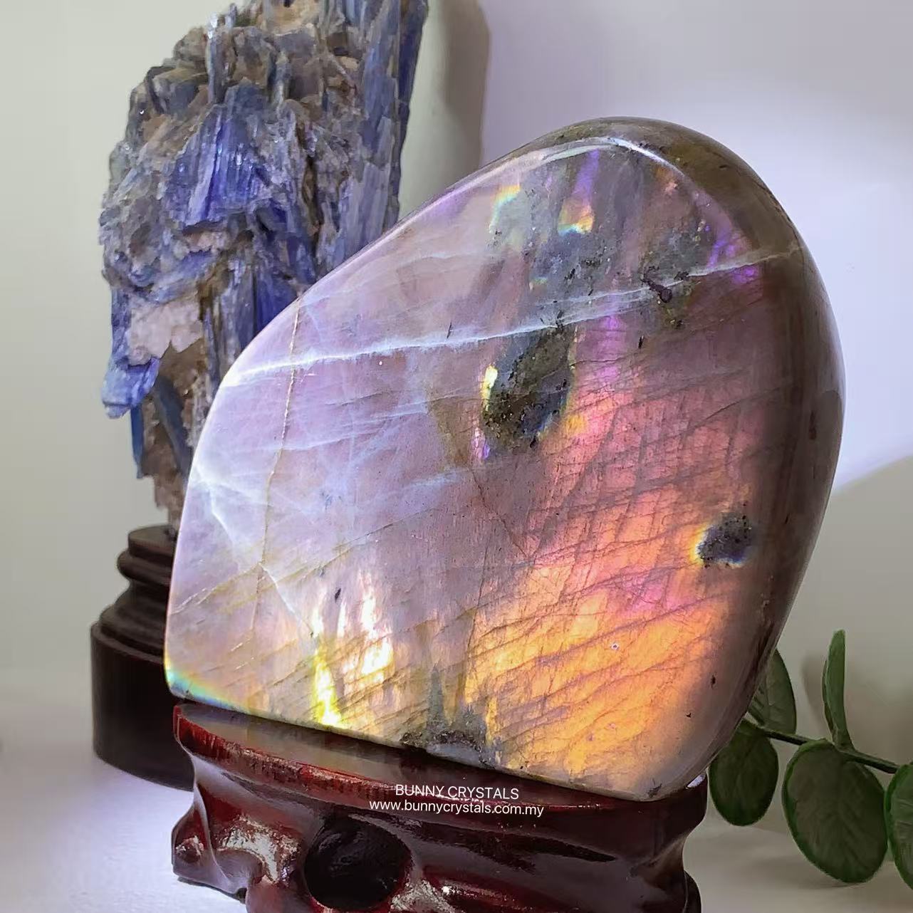 Natural Purple-Pink Labradorite Stone - Image 5