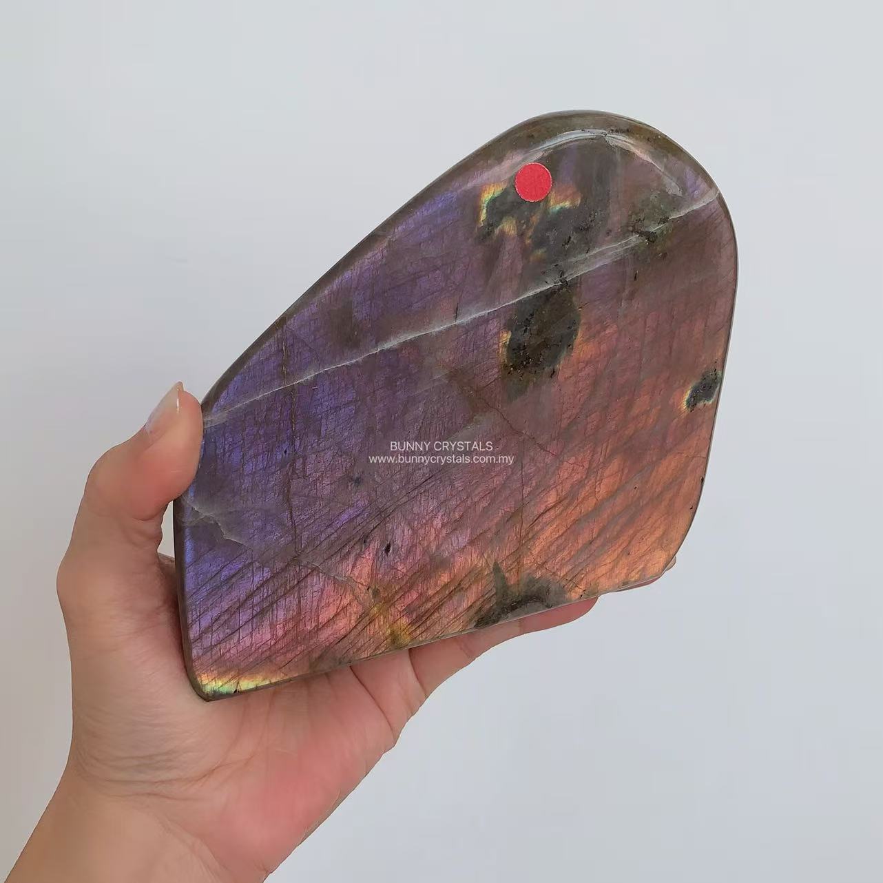 Natural Purple-Pink Labradorite Stone - Image 6