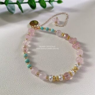 Love & Tranquility with Freshwater Pearl Beaded Bracelet
