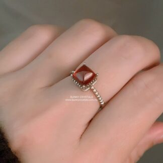 Natural Vintage Ember Hessonite Sterling Silver Ring