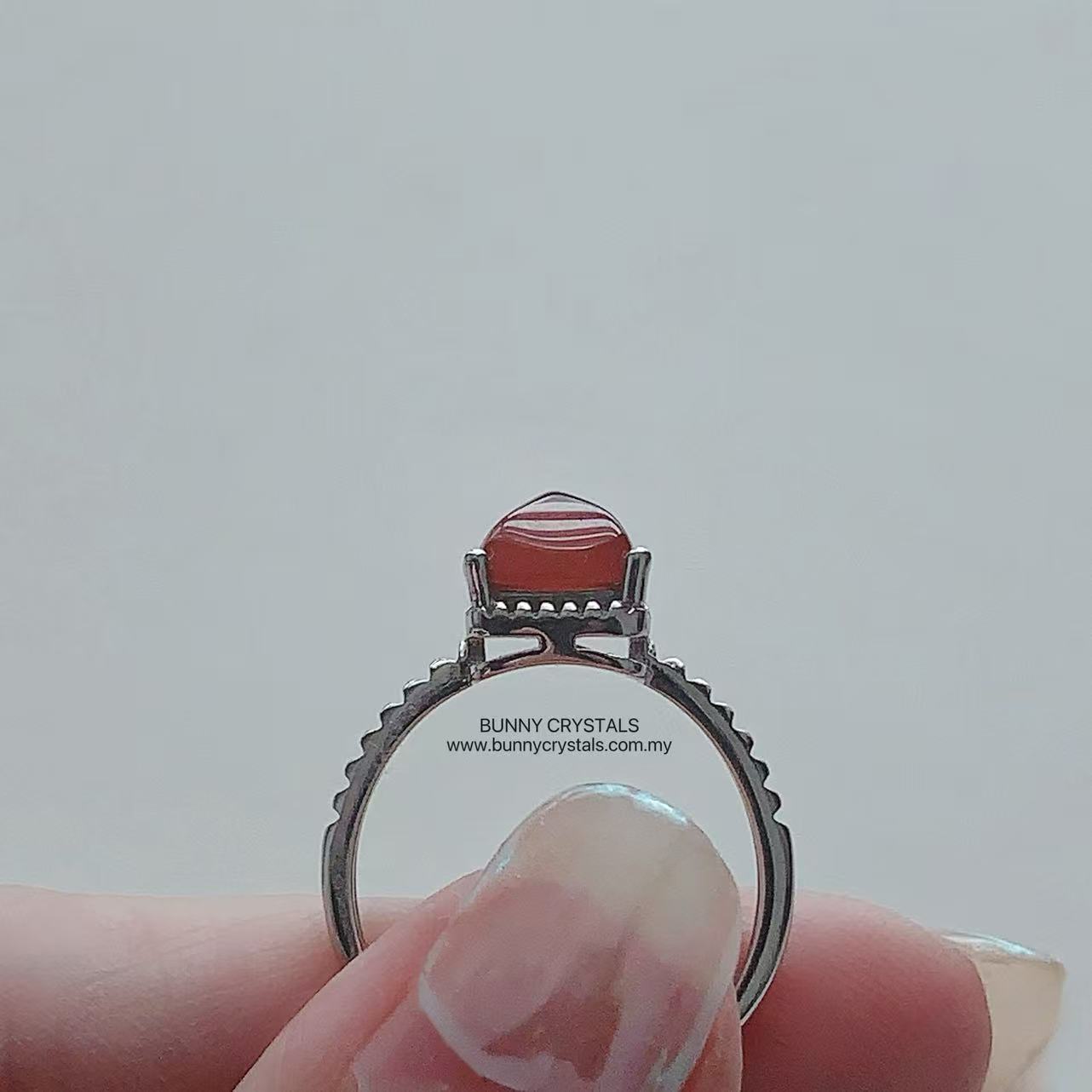 Natural Vintage Ember Hessonite Sterling Silver Ring - Image 9