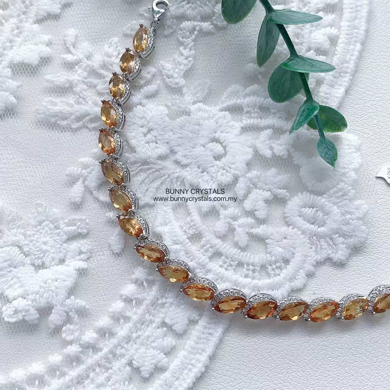 Imperial Yellow Natural Citrine Quartz Marquise-Cut Bracelet - Image 10