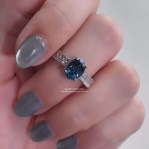 Natural London Blue Topaz Elegance Ring