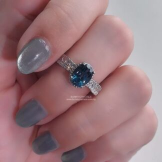 Natural London Blue Topaz Elegance Ring