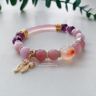 Career & Allies Bracelet Natural Rose Quartz/Kunzite/Amethyst
