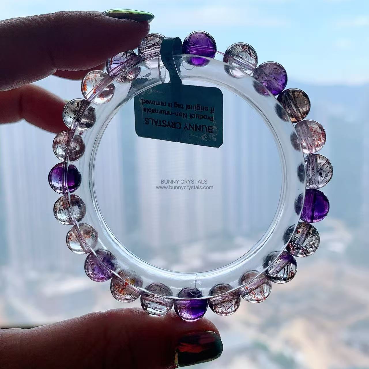 Natural High Grade Super Seven 8mm Bracelet - Image 2