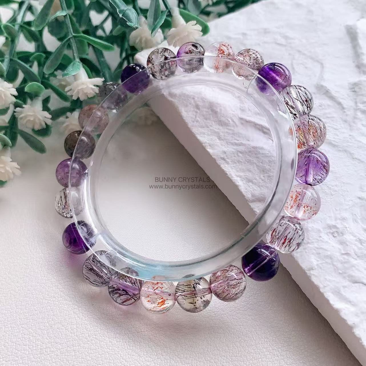 Natural High Grade Super Seven 8mm Bracelet - Image 3