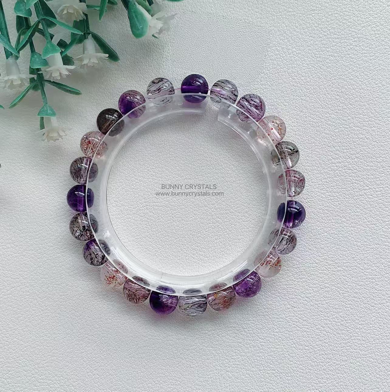 Natural High Grade Super Seven 8mm Bracelet - Image 5