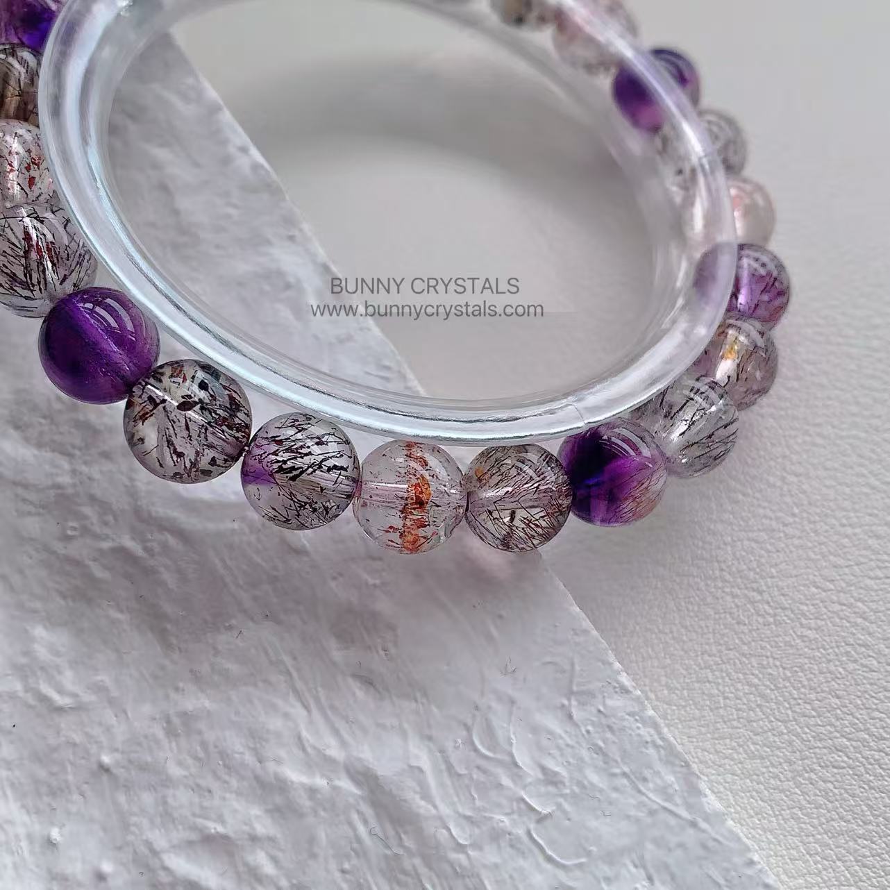 Natural High Grade Super Seven 8mm Bracelet - Image 6