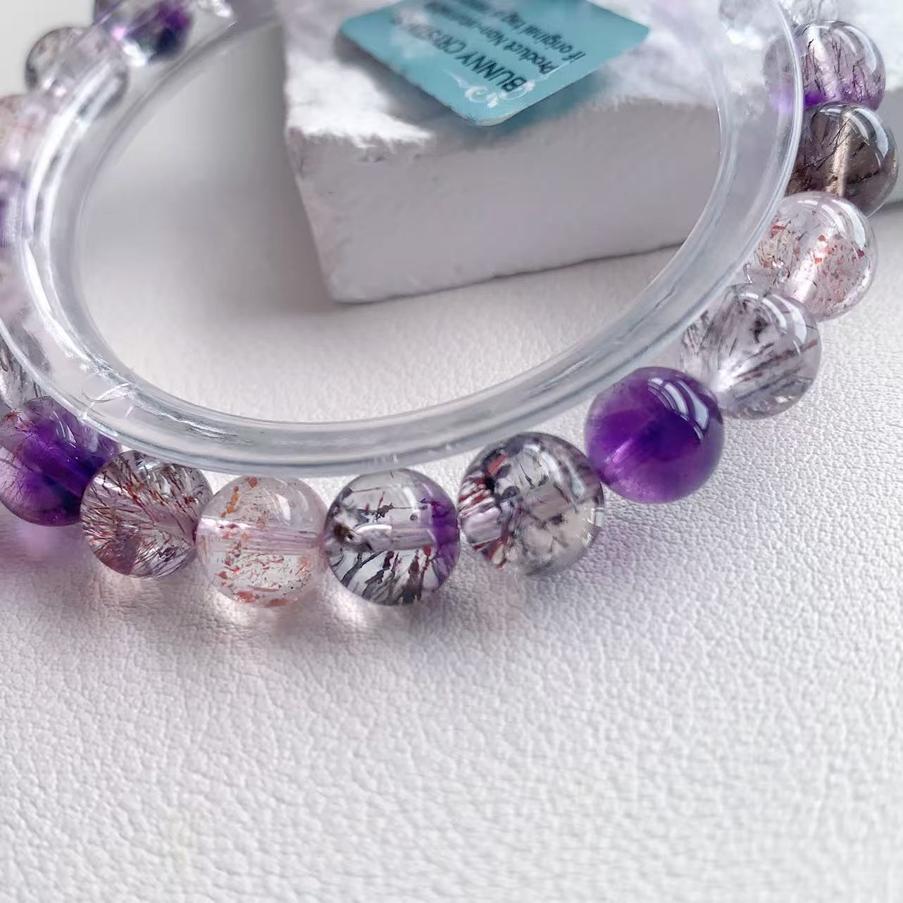 Natural High Grade Super Seven 8mm Bracelet - Image 9