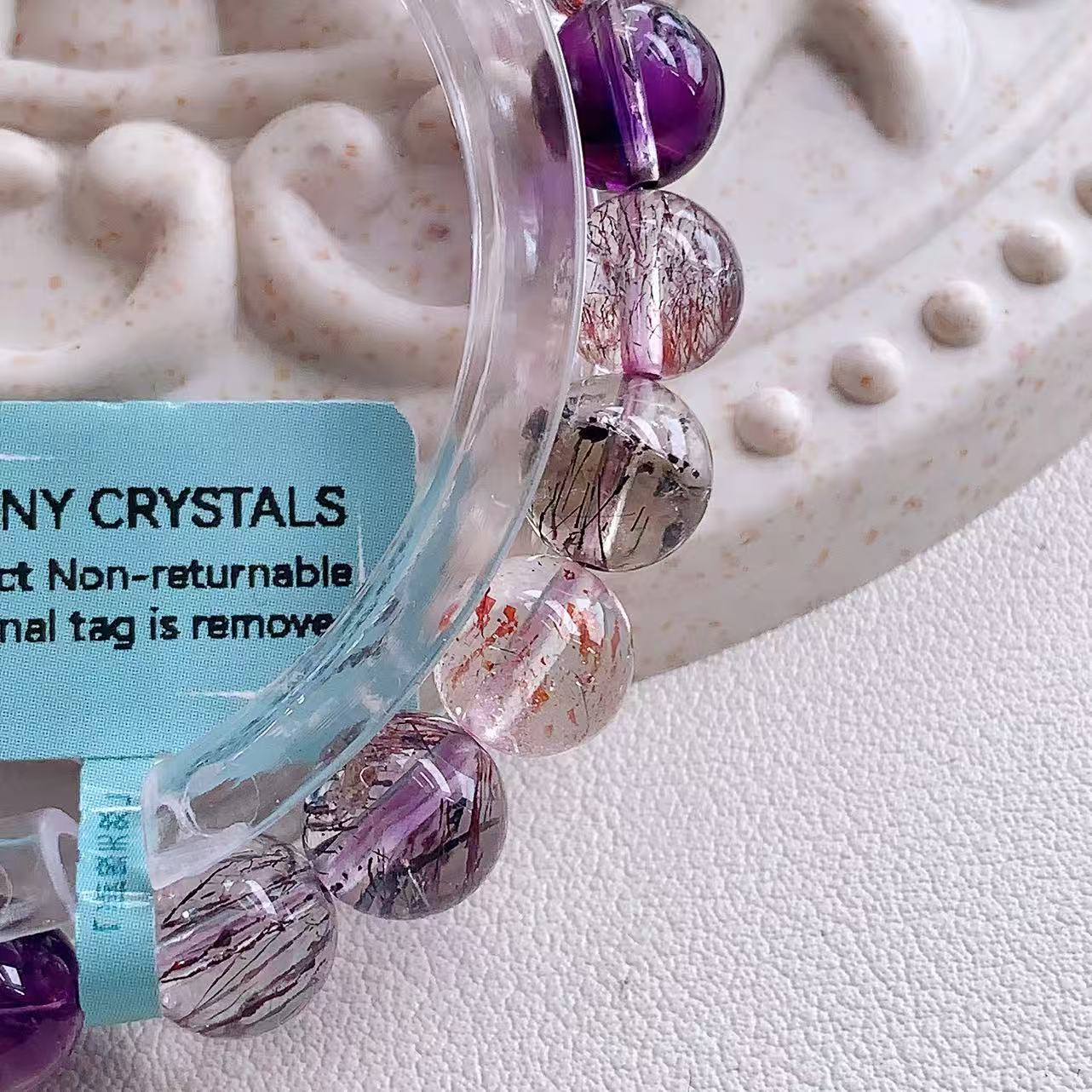 Natural High Grade Super Seven 8mm Bracelet - Image 10