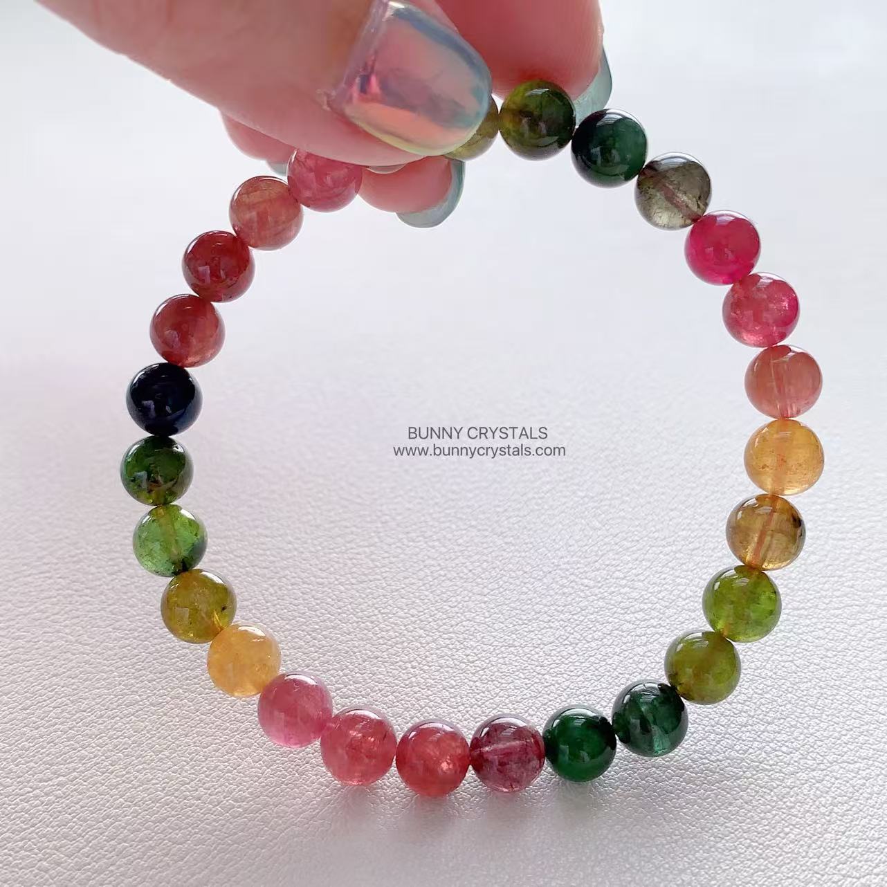 Natural HG Candy Rainbow Tourmaline Bracelet - Image 7