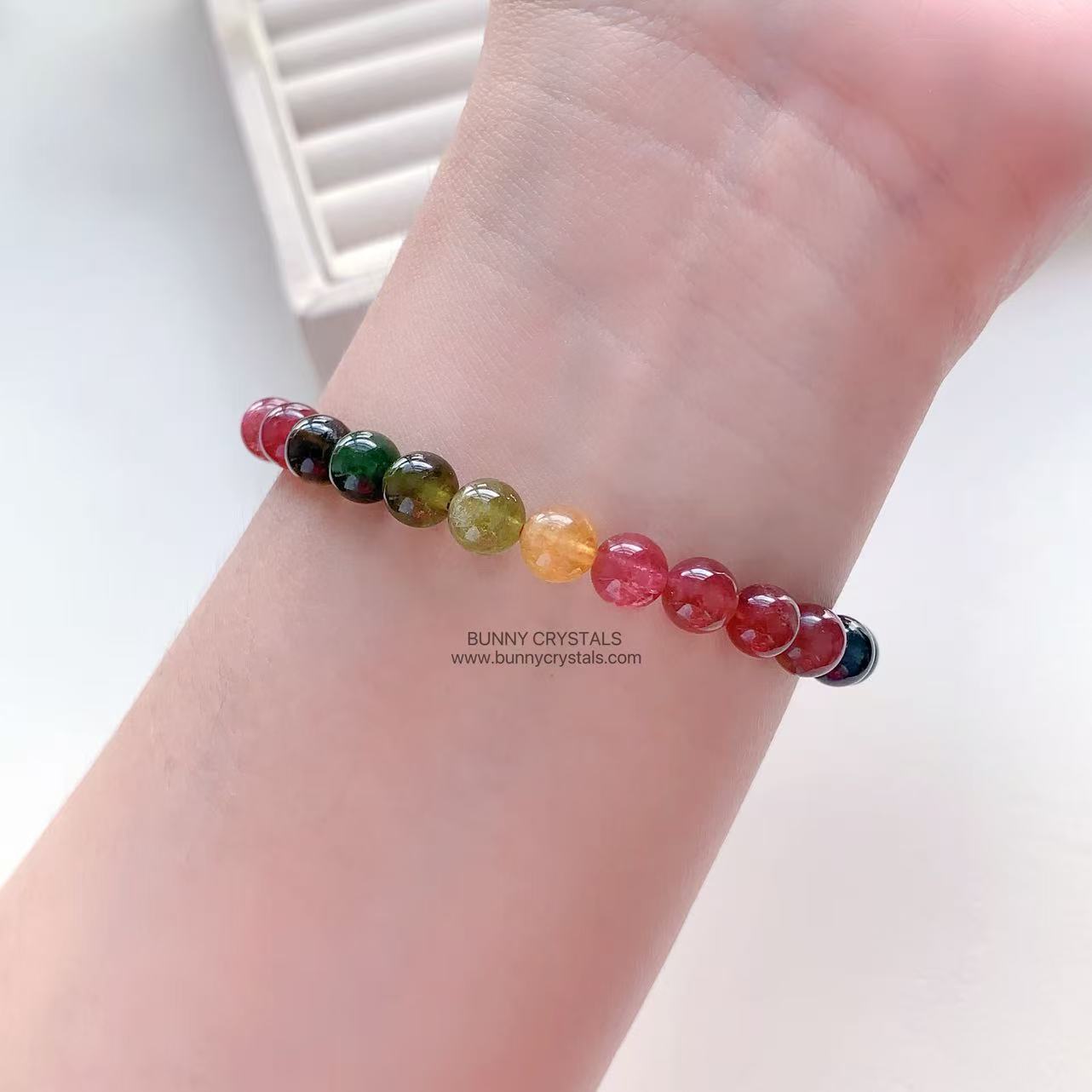 Natural HG Candy Rainbow Tourmaline Bracelet - Image 9