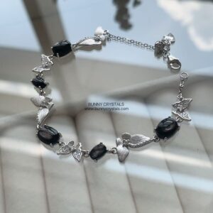 Radiant Fortune Natural Hypersthene S925 Sterling Silver Bracelet